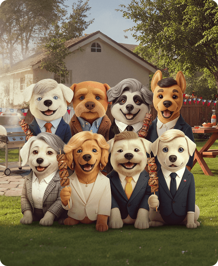 Perritos celebrando el 18 de septiembre