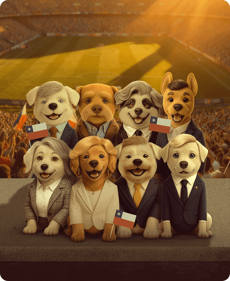 Perritos celebrando el mundial de fútbol chile 62