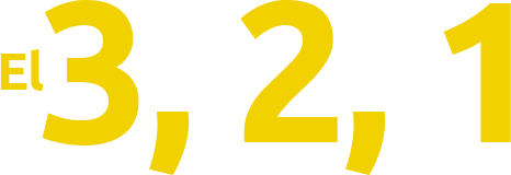 Cuenta regresiva el 3, 2, 1 ... 