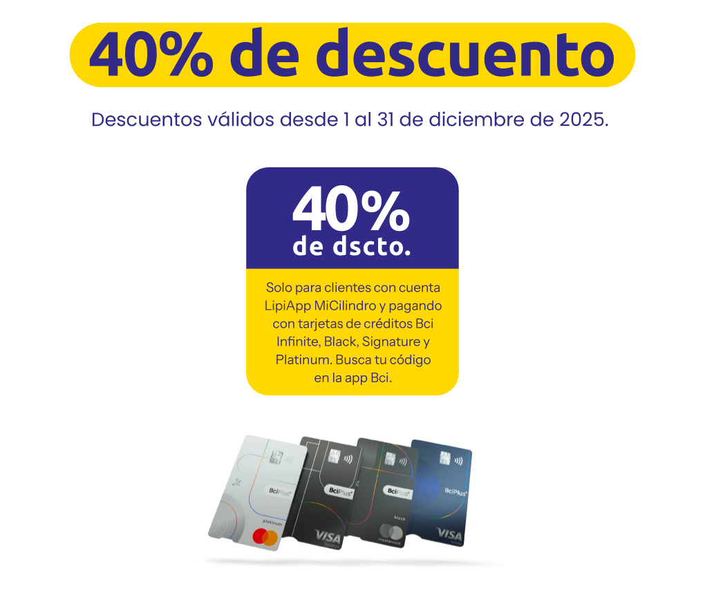 40% de descuento.