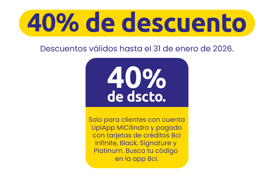 40% de descuento.