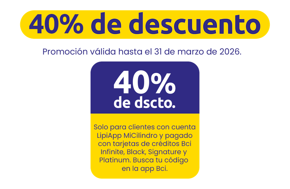 40% de descuento.