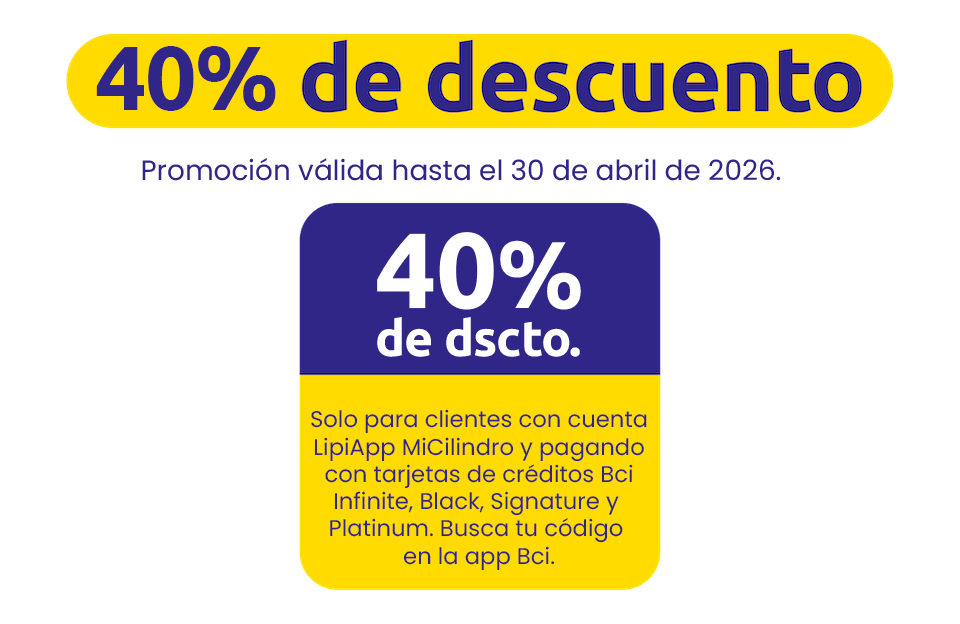 Beneficio exclusivo de BCI para compras de gas Lipigas.