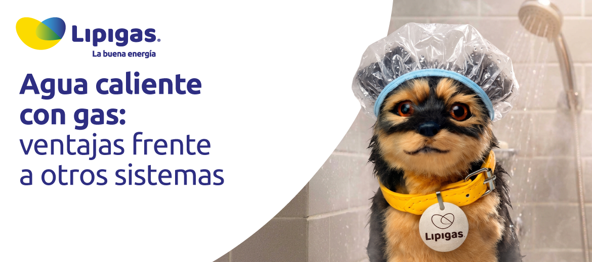 Agua caliente con gas